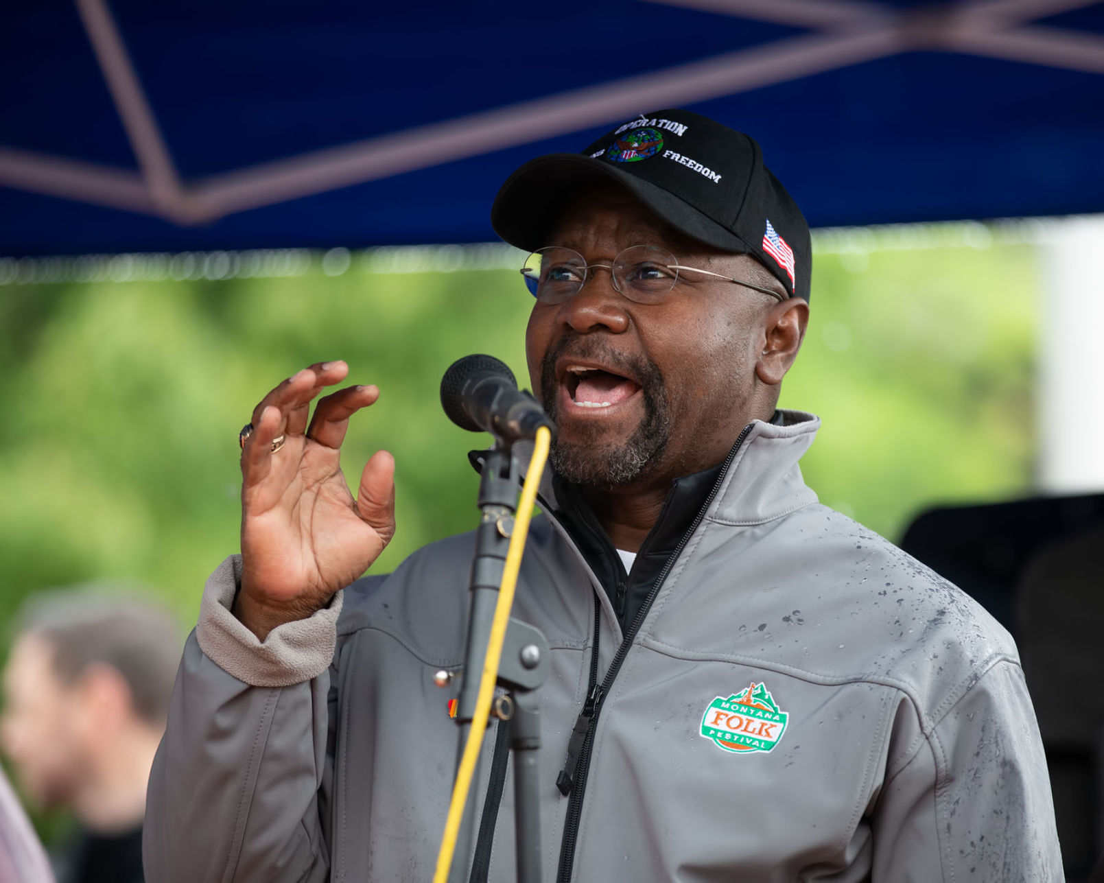 Helena mayor Wilmot Collins addresses the crowd